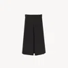 Chloé Jupe-culotte Tailleur En Crêpe De Laine Femme Noir Taille 38 100% Laine Vierge, Horn Bubalus Bubalis In Black