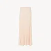 Chloé Jupe Longue Fluide En Mousseline De Soie In Pink