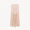 Chloé Fluid Layered Midi Skirt In Washed Silk Satin In Pink