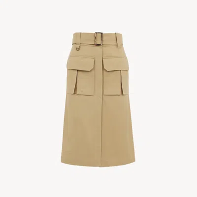 Chloé Cargo Midi Skirt In Green