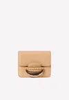 Chloé Kattie Crossbody Bag In Calf Leather With Braided Detail In Beige