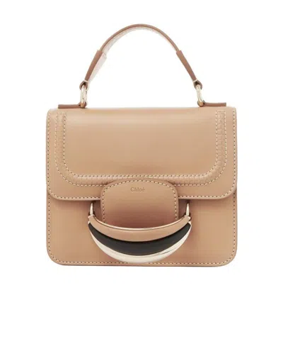 Chloé Kattie Small Shoulder Bag In Nude