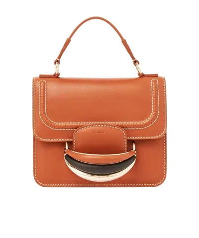Chloé Kattie Small Shoulder Bag In Orange