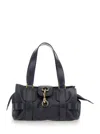 Chloé 'kerala 25' Blue Shoulder Bag With With Logoed Hook Closure In Leather Woman In Multicolor