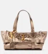 Chloé Kerala 25 Large Metallic Leather Tote Bag In Silver