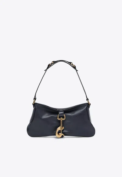 Chloé Kerala 25 Black Shoulder Bag In Navy Blue