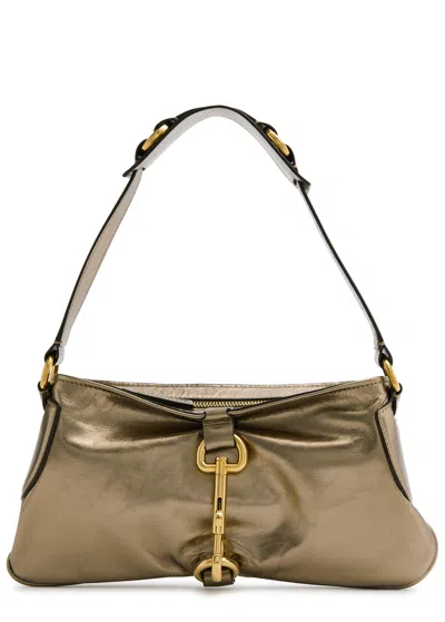 Chloé Chloe Kerala 25 Metallic Leather Shoulder Bag In Metallic Silver