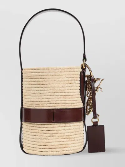 Chloé Kerala 25 Raffia Shoulder Bag