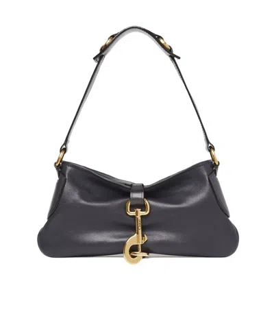 Chloé Kerala 25 Black Shoulder Bag In Navy Blue