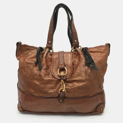 Pre-owned Chloé Kerala Metallic Leather Tote