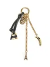 Chloé Chain Keyrings With Padlock Pineapple Banana Eiffel Tower In Gold