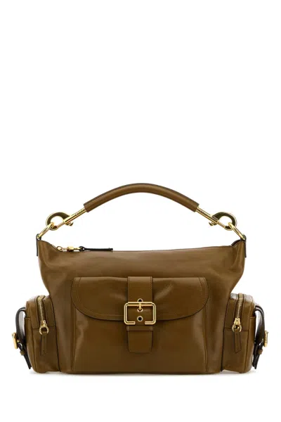 Chloé Khaki Leather Camera Bag Handbag In Brown