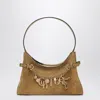 Chloé Khaki Suede Leather  Charms Hobo Bag Women In Brown