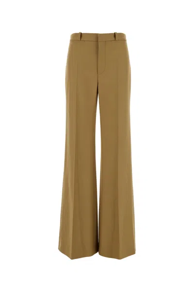 Chloé Chloe Women Khaki Wool Palazzo Pant In Green