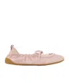 Chloé Kick Leather Ballet Flats Round Toe In Pink