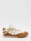 Chloé Kick Brown Sneaker With Logo Patch On The Tongue And Logo Lettering On The Back In Fabric And Suede  In Multi