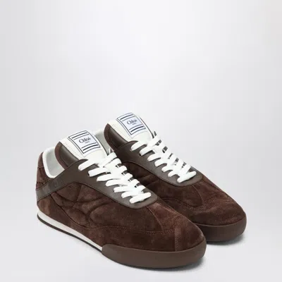 Chloé Kick Chocolate Sneakers In Suede