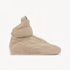Chloé Kick Suede-trimmed Quilted Leather High-top Sneakers In Pink