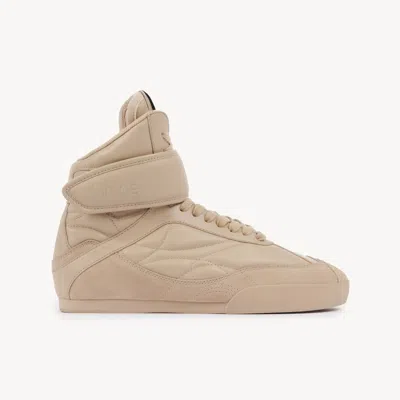 CHLOÉ BASKETS MONTANTES CHLOÉ KICK FEMME ROSE TAILLE 38 100% POLYESTER, CUIR DE VEAU