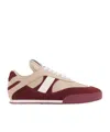 Chloé Kick Mixed Leather Retro Low-top Sneakers In Red