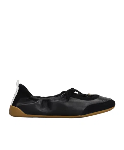 Chloé Kick Lace-up Ballet Flats In Black