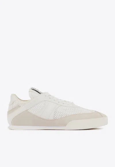 Chloé Kick Leather And Mesh Sneakers In Cloudcream