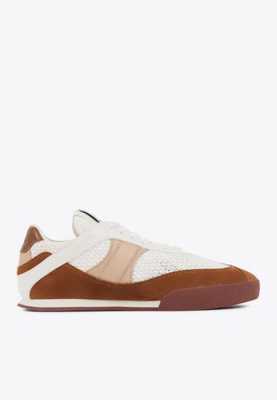 CHLOÉ KICK LEATHER AND MESH SNEAKERS