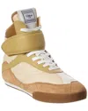 Chloé Kick Leather & Suede High-top Sneaker In Brown