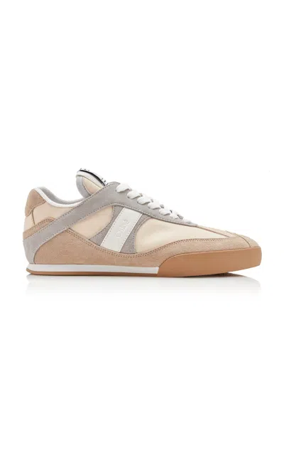 Chloé Kick Leather & Suede Sneakers In Gray