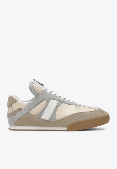 Chloé Kick Sneakers In Leather And Suede In Dove Grey In Multi