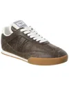 Chloé Kick Crackled Leather Retro Low-top Sneakers In Brown