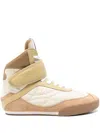 Chloé Kick Leather Sneakers In Beige