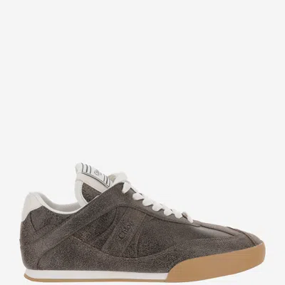 Chloé Kick Crinkled-leather Sneakers In Multi