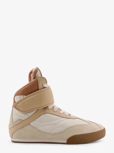 Chloé Kick Leather Sneakers In Pink