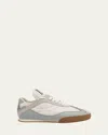 Chloé Kick Lace-up Leather Low Top Sneakers In Pastel Blue