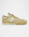 Chloé Kick Mesh And Leather Low-top Sneakers In 21e Soft Khaki