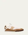 Chloé Kick Mesh And Leather Low-top Sneakers In Brown