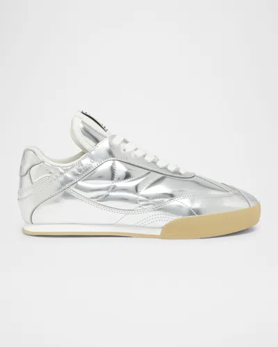 Chloé Kick Metallic Leather Kick Sneakers