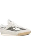 Chloé Kick Sneakers In Silver Suede And Leather In Silver