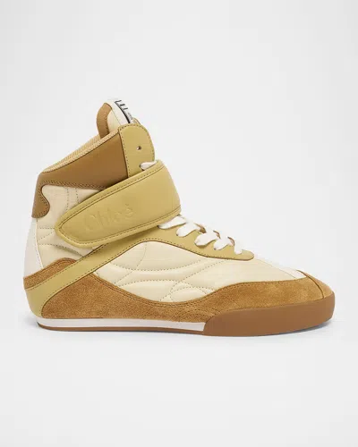 Chloé Women Kick Leather Sneakers In Multi