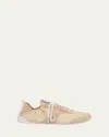 Chloé Kick Mixed Leather Low-top Sneakers In Multi