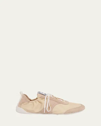 Chloé Kick Mixed Leather Low-top Sneakers In Multi