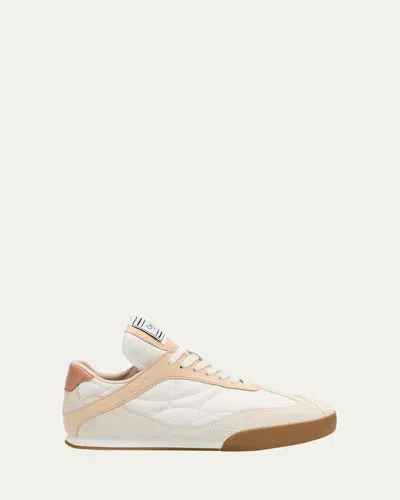 CHLOÉ KICK MIXED LEATHER LOW-TOP SNEAKERS
