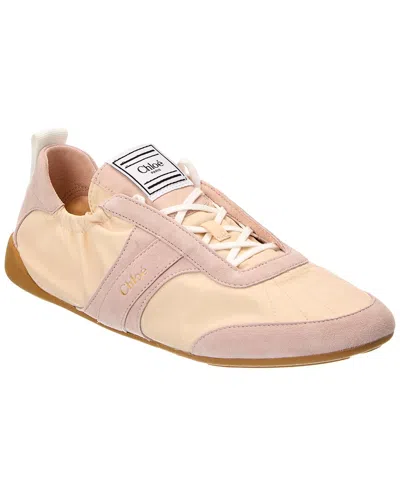 CHLOÉ CHLOÉ KICK NYLON & SUEDE SNEAKER