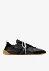 Chloé Sneakers Contrast Sole Elasticated Panels Pull Tab In Black