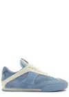 Chloé Kick Leather And Mesh Sneakers In Blue