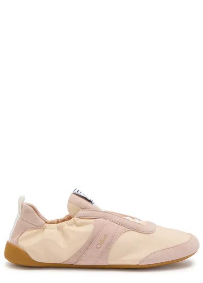 Chloé Chloe Kick Panelled Nylon Sneakers In Neutral