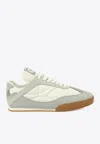 Chloé Kick Lace-up Leather Low Top Sneakers In Blue