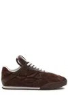 Chloé Chloe Kick Quilted Suede Sneakers In Brown