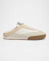 Chloé Kick Smooth Leather And Suede Sneaker Mules